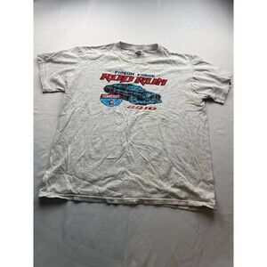 Pigeon Forge Rod Run Tennessee 2010 Shirt Mens Large Gray Fruit Of The Loom